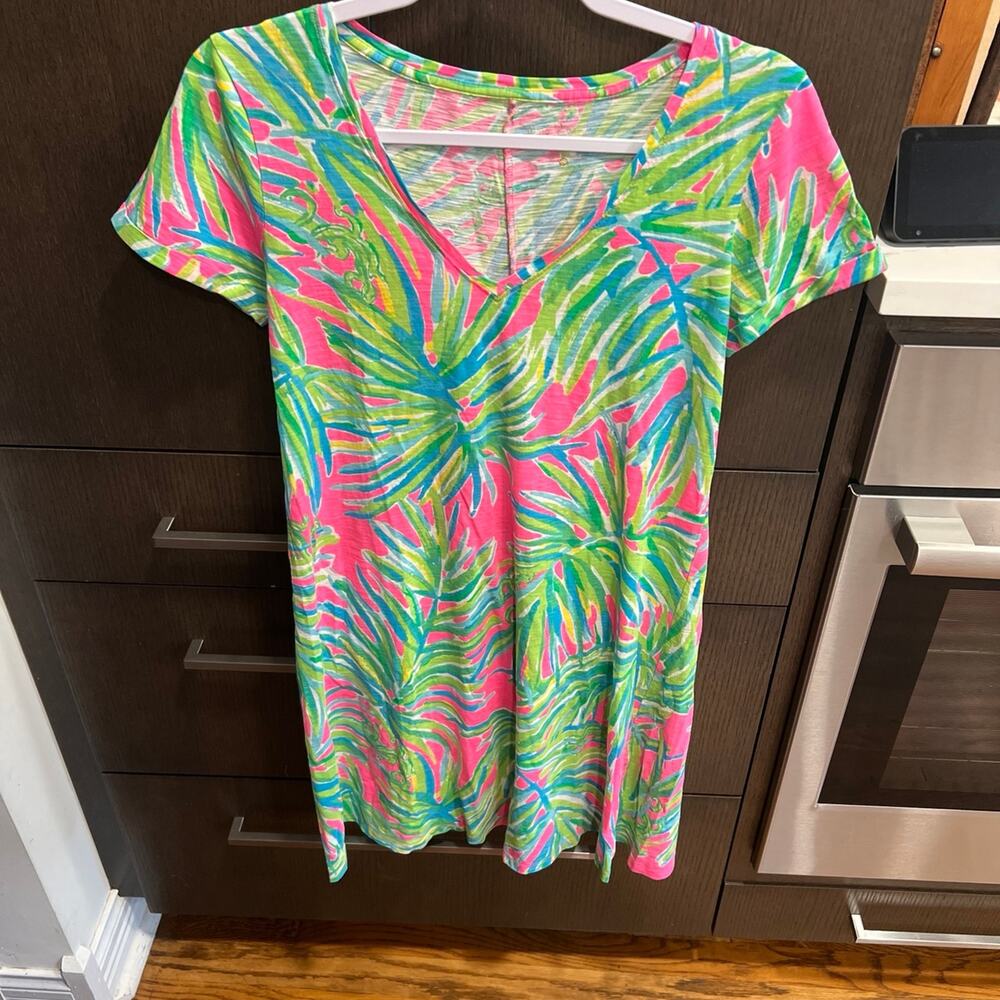 Lilly Pulitzer women’s small Tiki Pink Royal Lime Jessica Dress
